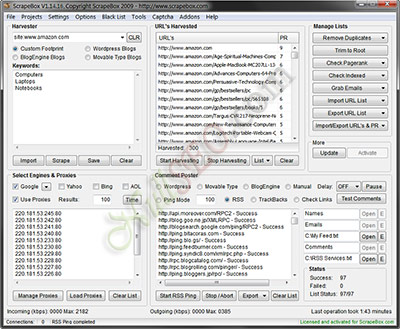 ScrapeBox v1.14.16 [Full Wmvare BHN OS v1] (автосабмиттер блогов и RSS, альтернатива XRumer)