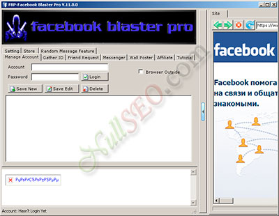 FBP - Facebook Blaster Pro v11.0.0 (массфолловер и массендер для FaceBook)