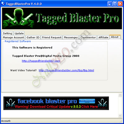 Tagged Blaster Pro v4.0.0 (массфолловер и массендер для социальной сети Tagged)