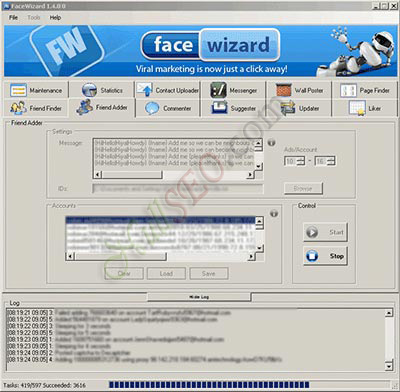 FaceWizard v1.4.0.0 (продвижение с помощью социальной сети FaceBook)